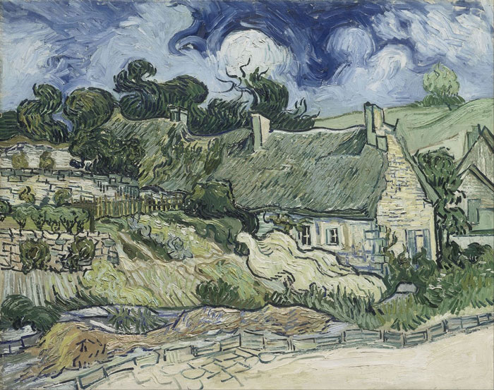 Thatched Cottages at Cordeville by Vincent Van Gogh