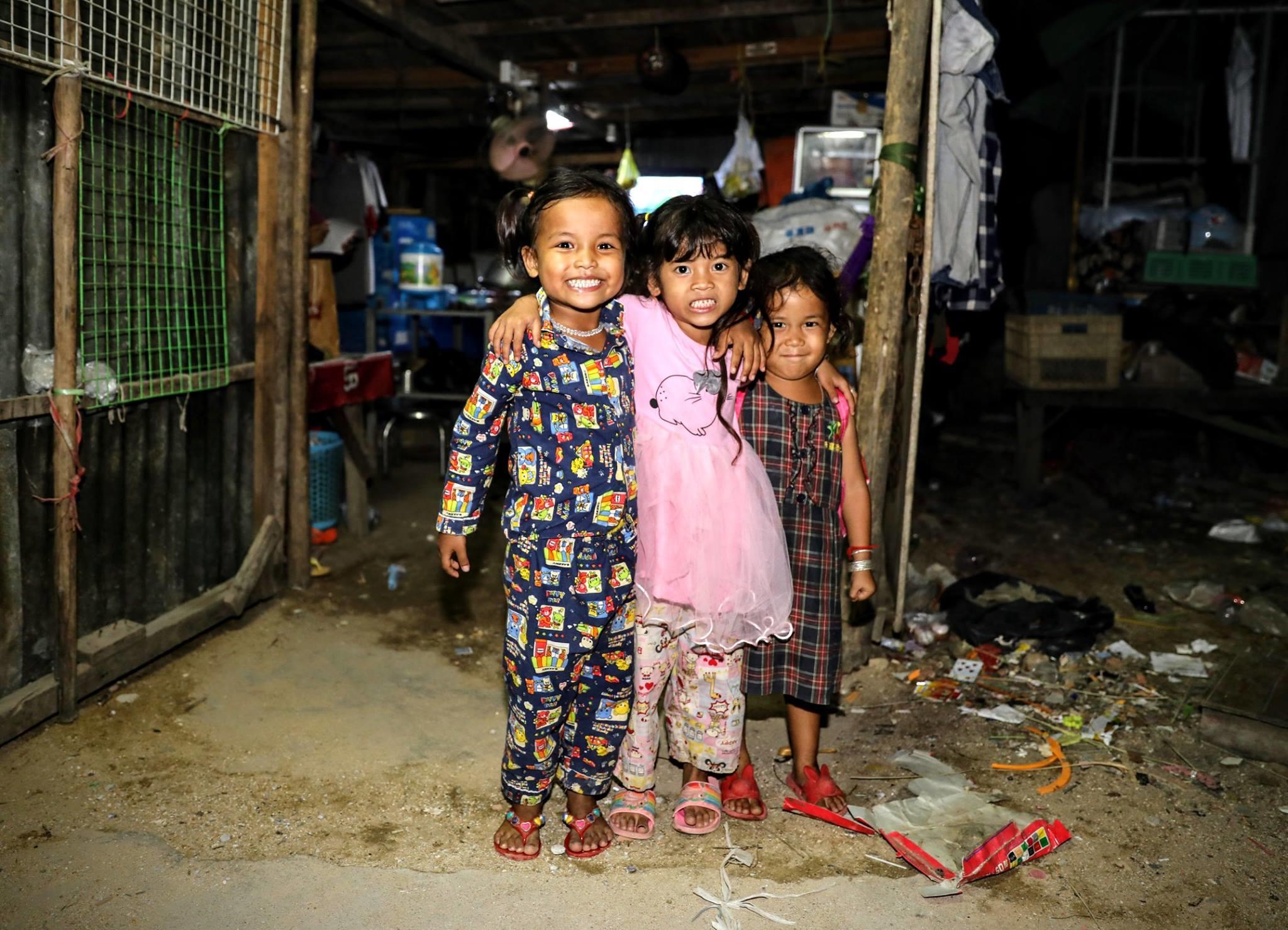 Cambodian children smiling